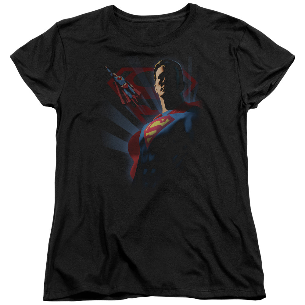 Superman - Super Deco - Short Sleeve Womens Tee - Black T-shirt