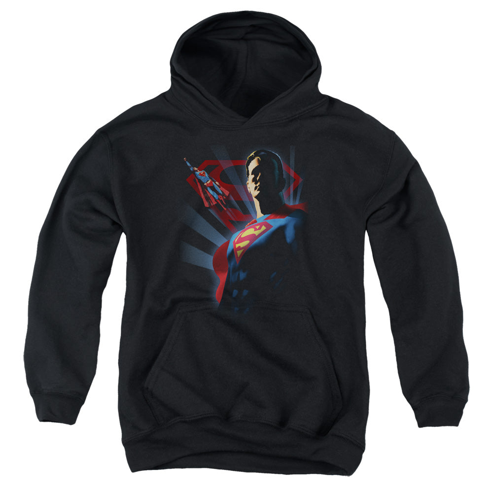 Superman - Super Deco - Youth Pull-over Hoodie - Black