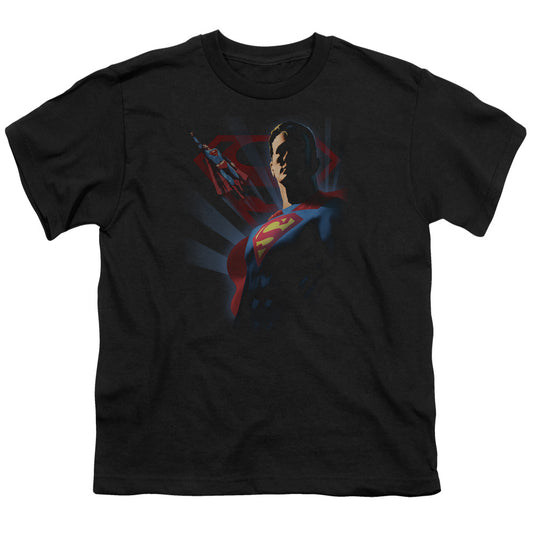 Superman - Super Deco - Short Sleeve Youth 18/1 - Black T-shirt