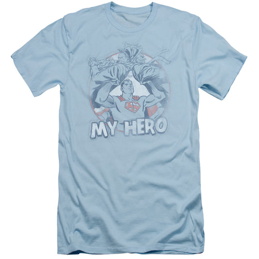 Superman - My Hero - Short Sleeve Adult 30/1 - Light Blue T-shirt