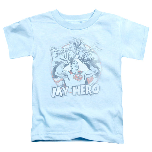 Superman - My Hero - Short Sleeve Toddler Tee - Light Blue T-shirt