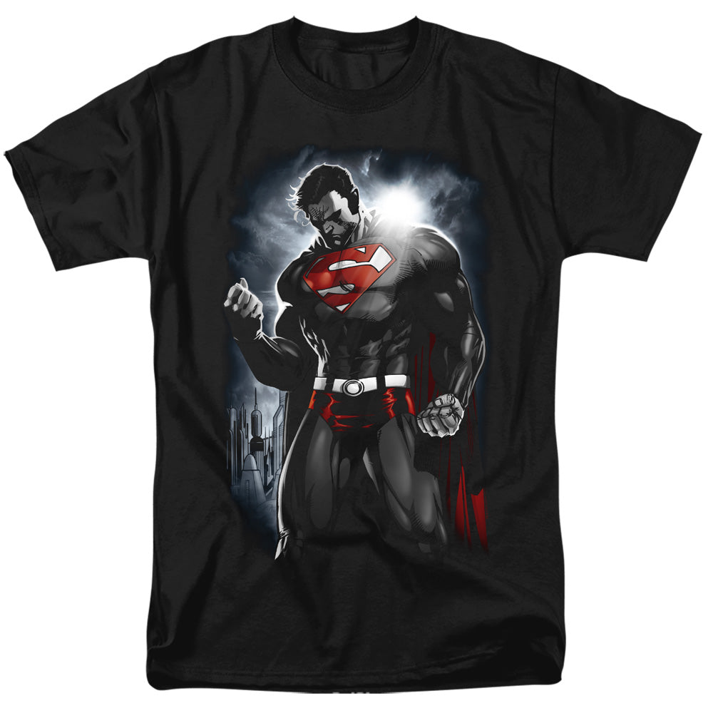 Superman - Light Of The Sun - Short Sleeve Adult 18/1 - Black T-shirt