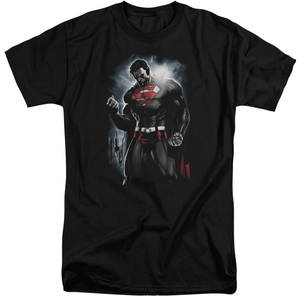 Superman - Light Of The Sun - Short Sleeve Adult Tall - Black T-shirt