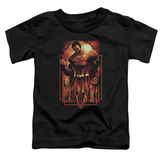 Superman - Metropolis Deco - Short Sleeve Toddler Tee - Black T-shirt