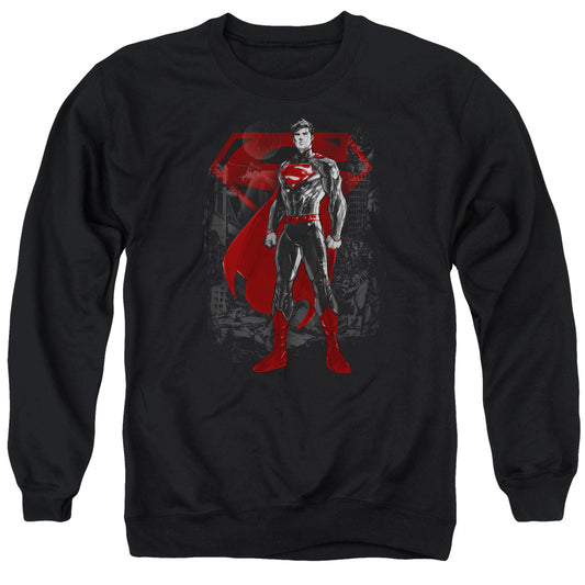 Superman - Aftermath - Adult Crewneck Sweatshirt - Black