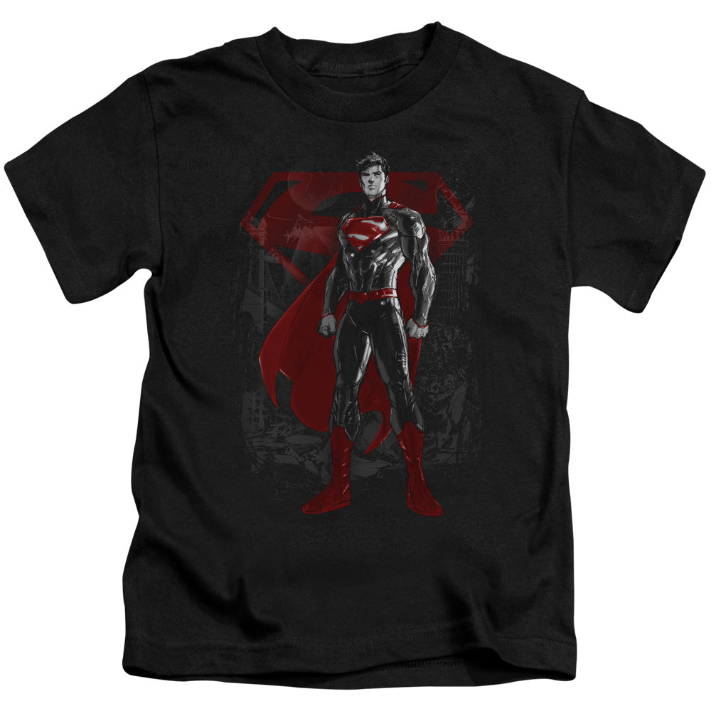 SUPERMAN AFTERMATH - S/S JUVENILE 18/1 - BLACK - T-Shirt