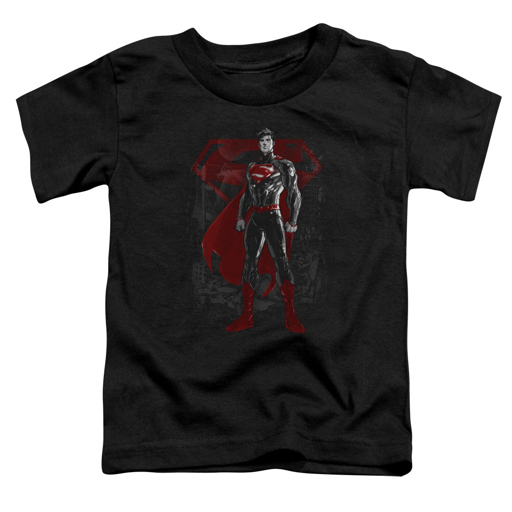 Superman - Aftermath - Short Sleeve Toddler Tee - Black T-shirt