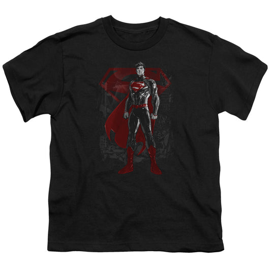 Superman - Aftermath - Short Sleeve Youth 18/1 - Black T-shirt