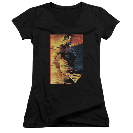 Superman - Fireproof - Junior V-neck - Black