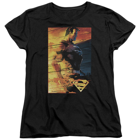 Superman - Fireproof - Short Sleeve Womens Tee - Black T-shirt