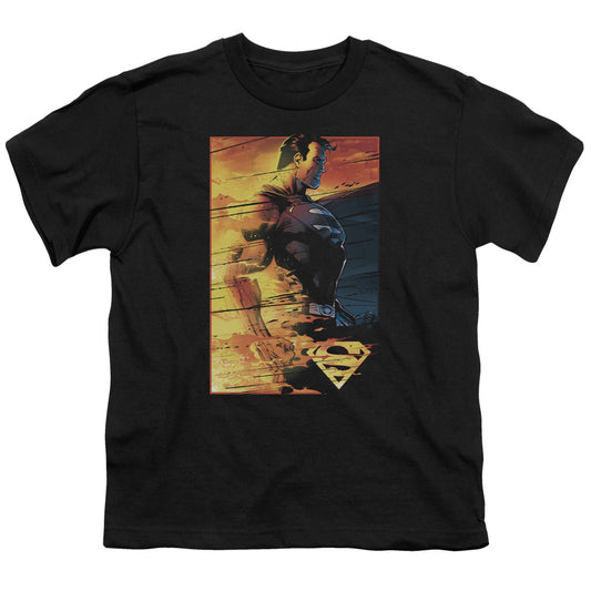 Superman - Fireproof - Short Sleeve Youth 18/1 - Black T-shirt