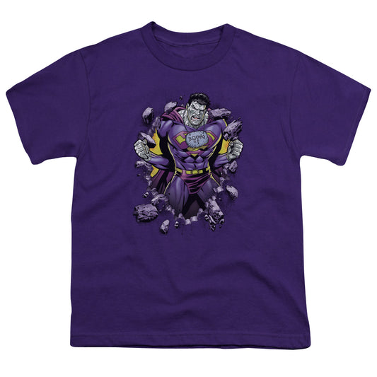 Superman - Bizzaro Breakthrough - Short Sleeve Youth 18/1 - Purple T-shirt