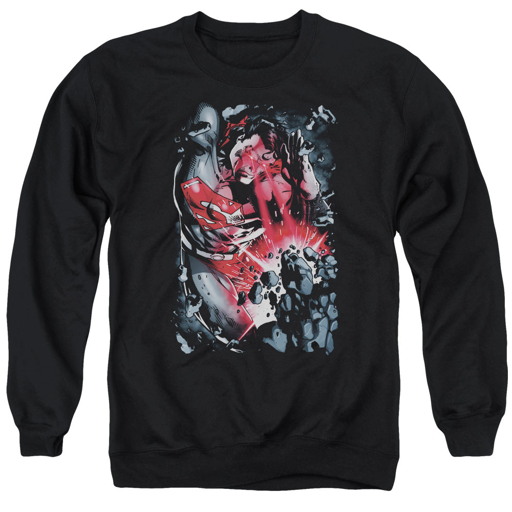 Superman - Heat Blast - Adult Crewneck Sweatshirt - Black