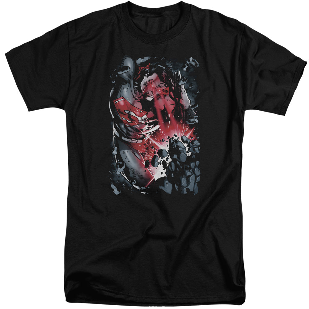 Superman - Heat Blast - Short Sleeve Adult Tall - Black T-shirt