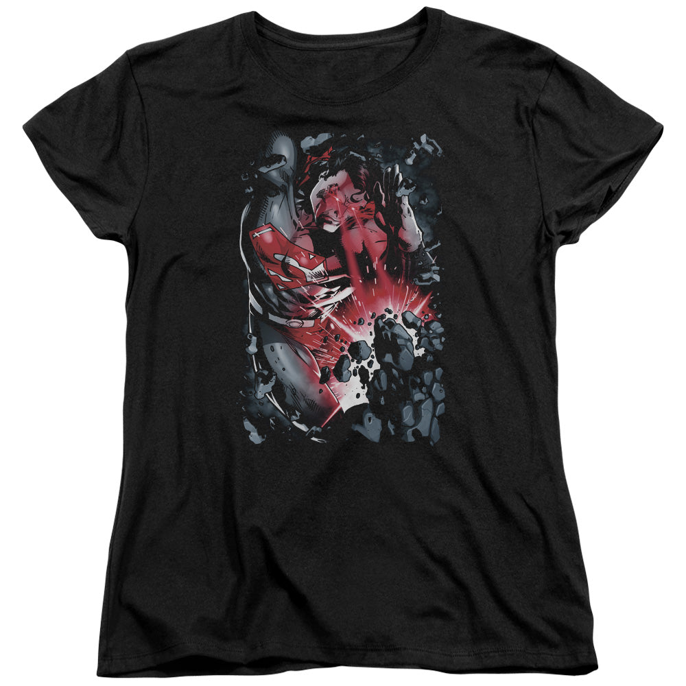 Superman - Heat Blast - Short Sleeve Womens Tee - Black T-shirt