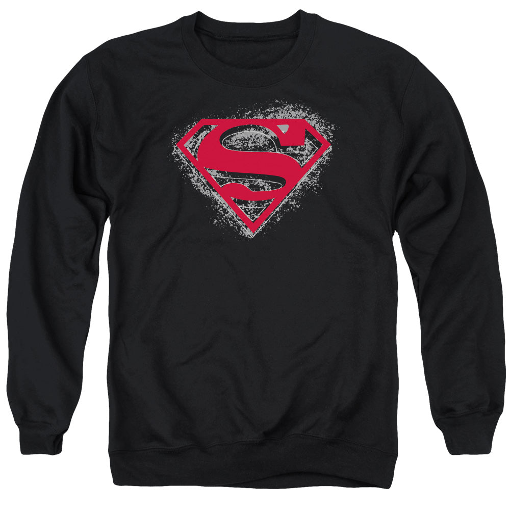 Superman - Hardcore Noir Shield - Adult Crewneck Sweatshirt - Black