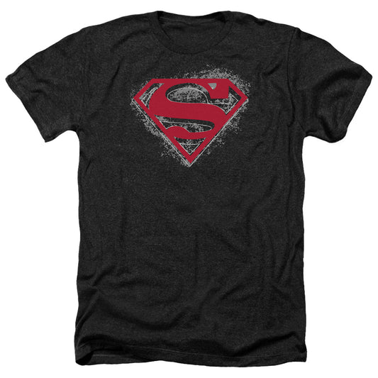 Superman - Hardcore Noir Shield - Adult Heather-black