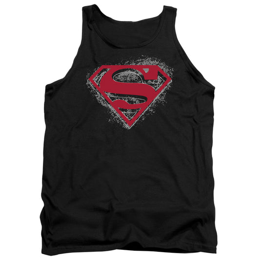 Superman - Hardcore Noir Shield - Adult Tank - Black