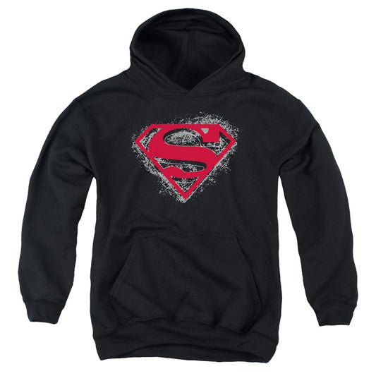 Superman - Hardcore Noir Shield - Youth Pull-over Hoodie - Black