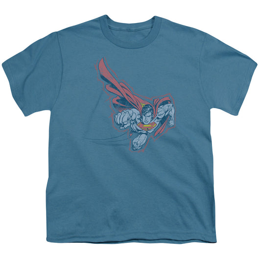 Superman - Scribble & Soar - Short Sleeve Youth 18/1 - Slate T-shirt