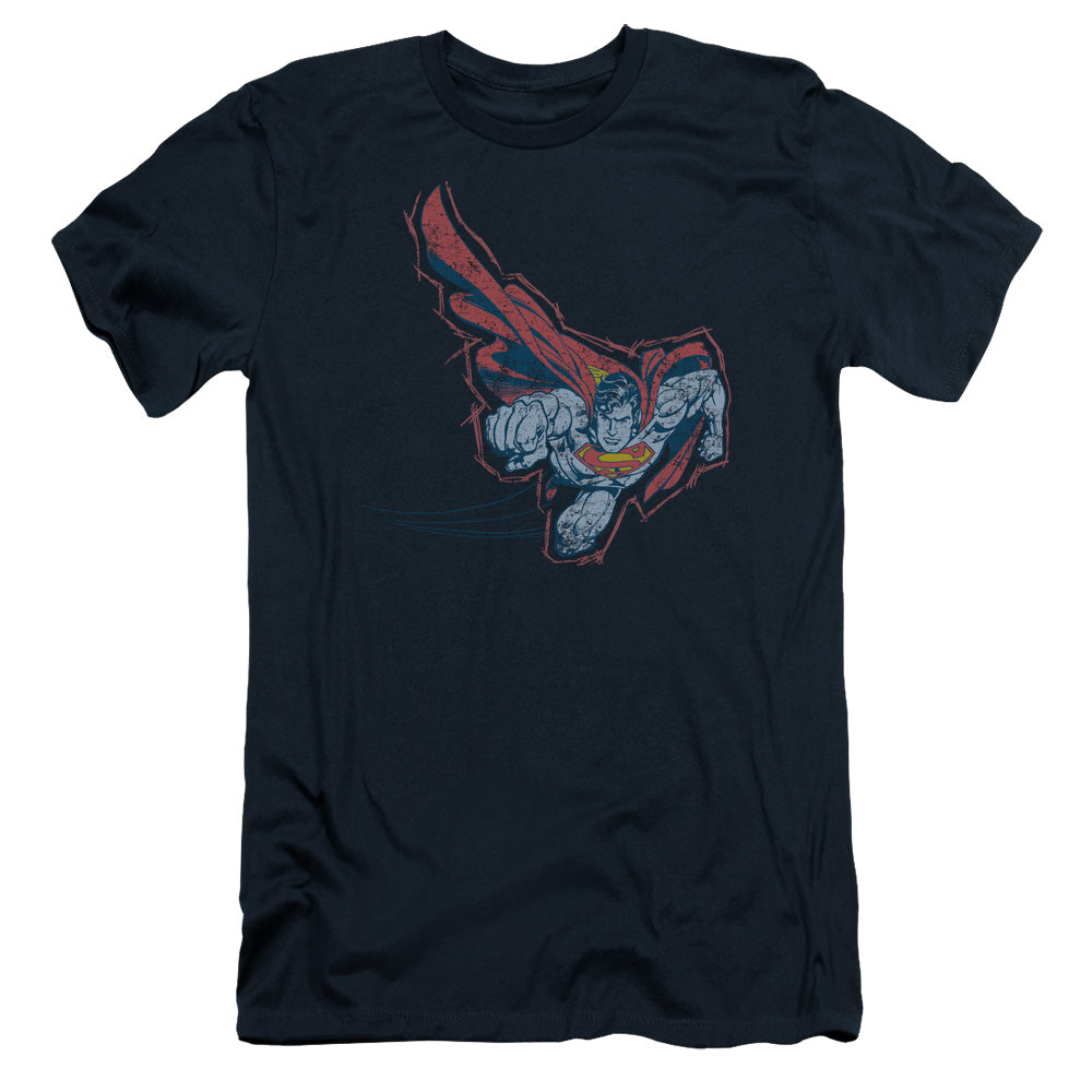 Superman - Scribble & Soar - Short Sleeve Adult 30/1 - Navy T-shirt