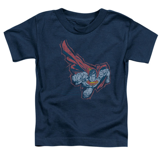 Superman - Scribble & Soar - Short Sleeve Toddler Tee - Navy T-shirt