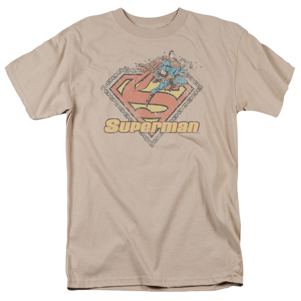 Superman - Est. 1939 - Short Sleeve Adult 18/1 - Sand T-shirt