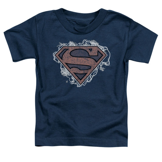 Superman - Storm Cloud Supes - Short Sleeve Toddler Tee - Navy T-shirt