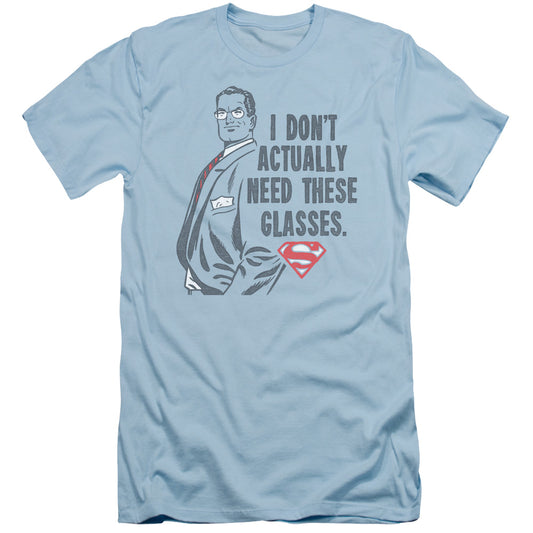 Superman - Dont Need Glasses - Short Sleeve Adult 30/1 - Light Blue T-shirt
