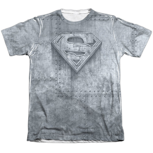 SUPERMAN MADE OF STEEL - ADULT 65/35 POLY/COTTON S/S TEE - WHITE T-Shirt