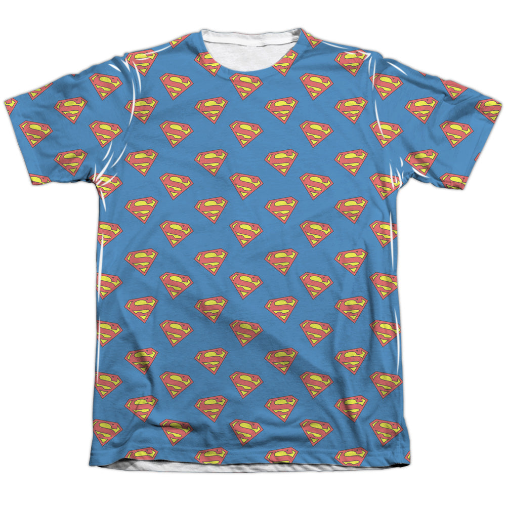 Superman - Super All Over - Adult Poly/cotton Short Sleeve Tee - White T-shirt