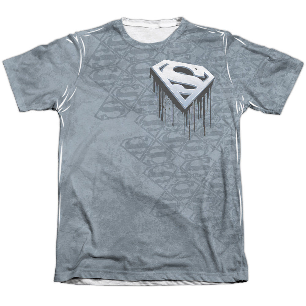Superman - Drip And Repeat - Adult 65/35 Poly/cotton Short Sleeve Tee - White T-shirt