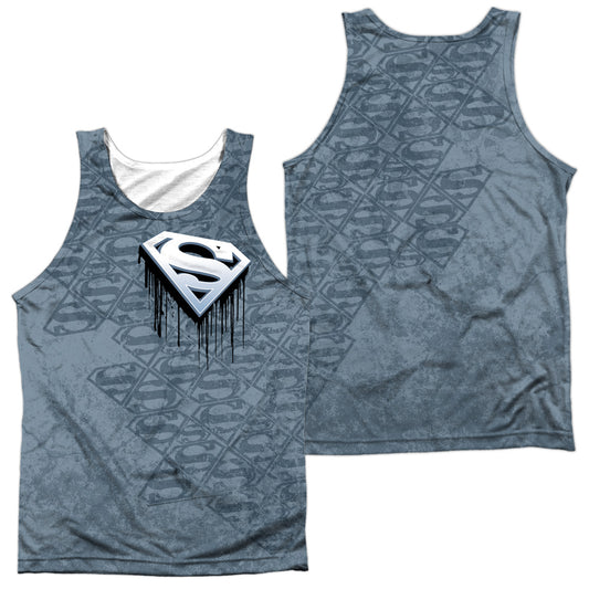 Superman - Drip And Repeat - Adult 100% Poly Tank Top - White