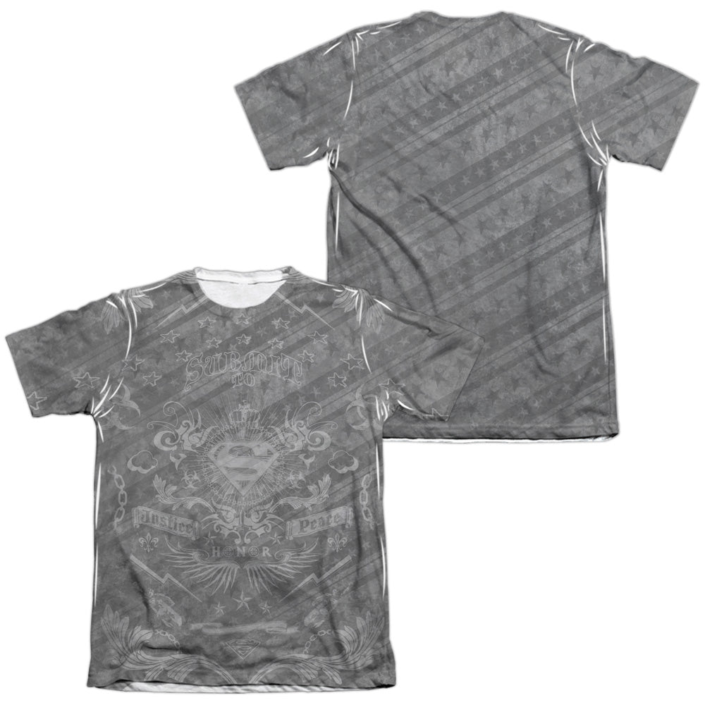 Superman - Submit - Adult Poly/cotton Short Sleeve Tee - White T-shirt