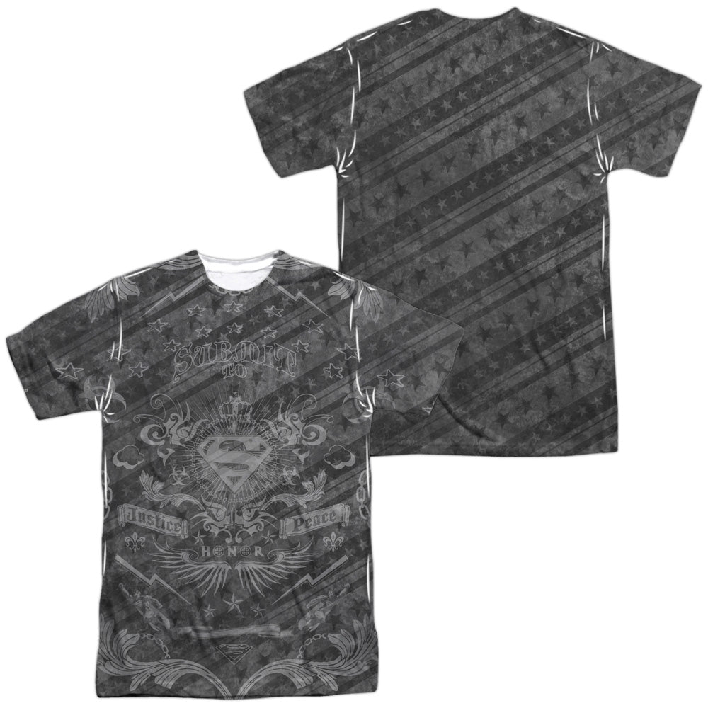 Superman - Submit - Short Sleeve Adult Poly Crew - White T-shirt