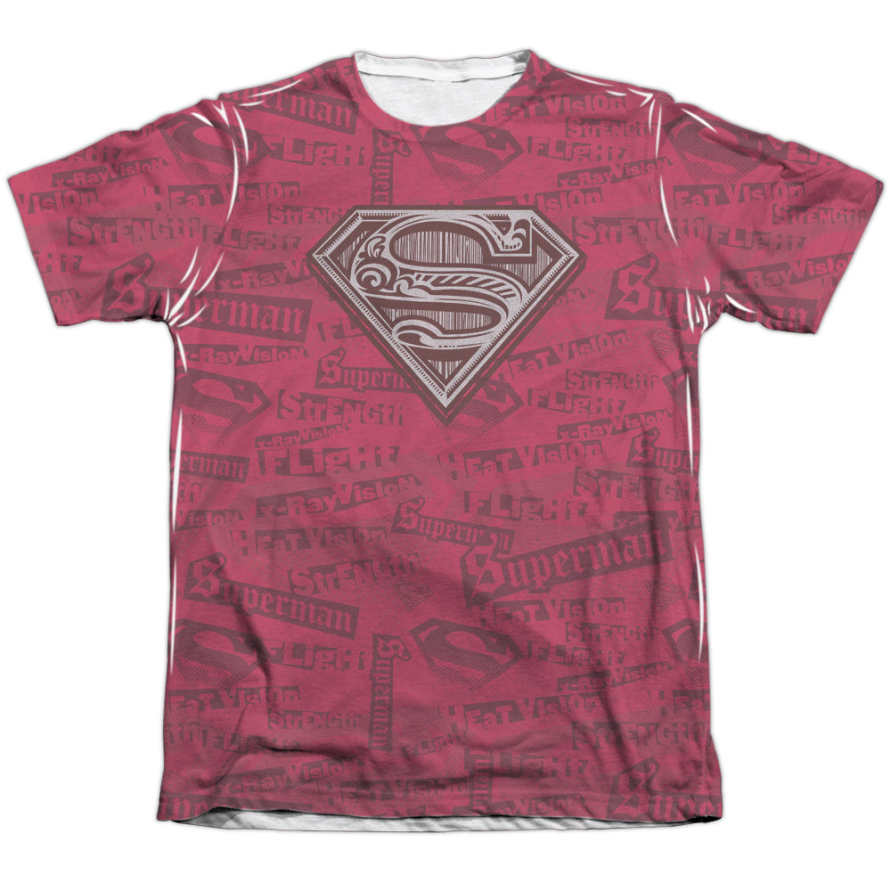Superman - Super Powers - Adult 65/35 Poly/cotton Short Sleeve Tee - White T-shirt