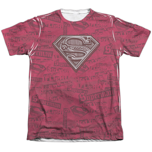 Superman - Super Powers - Adult 65/35 Poly/cotton Short Sleeve Tee - White T-shirt