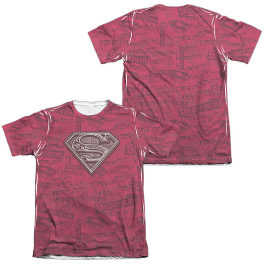 Superman - Super Powers (Front/back Print) - Adult 65/35 Poly/cotton Short Sleeve Tee - White T-shirt