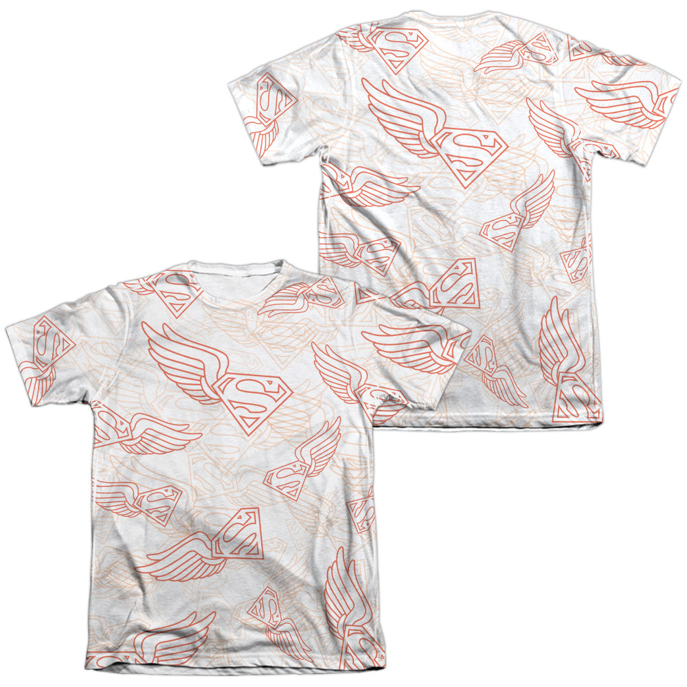 Superman - Super Flight - Adult Poly/cotton Short Sleeve Tee - White T-shirt