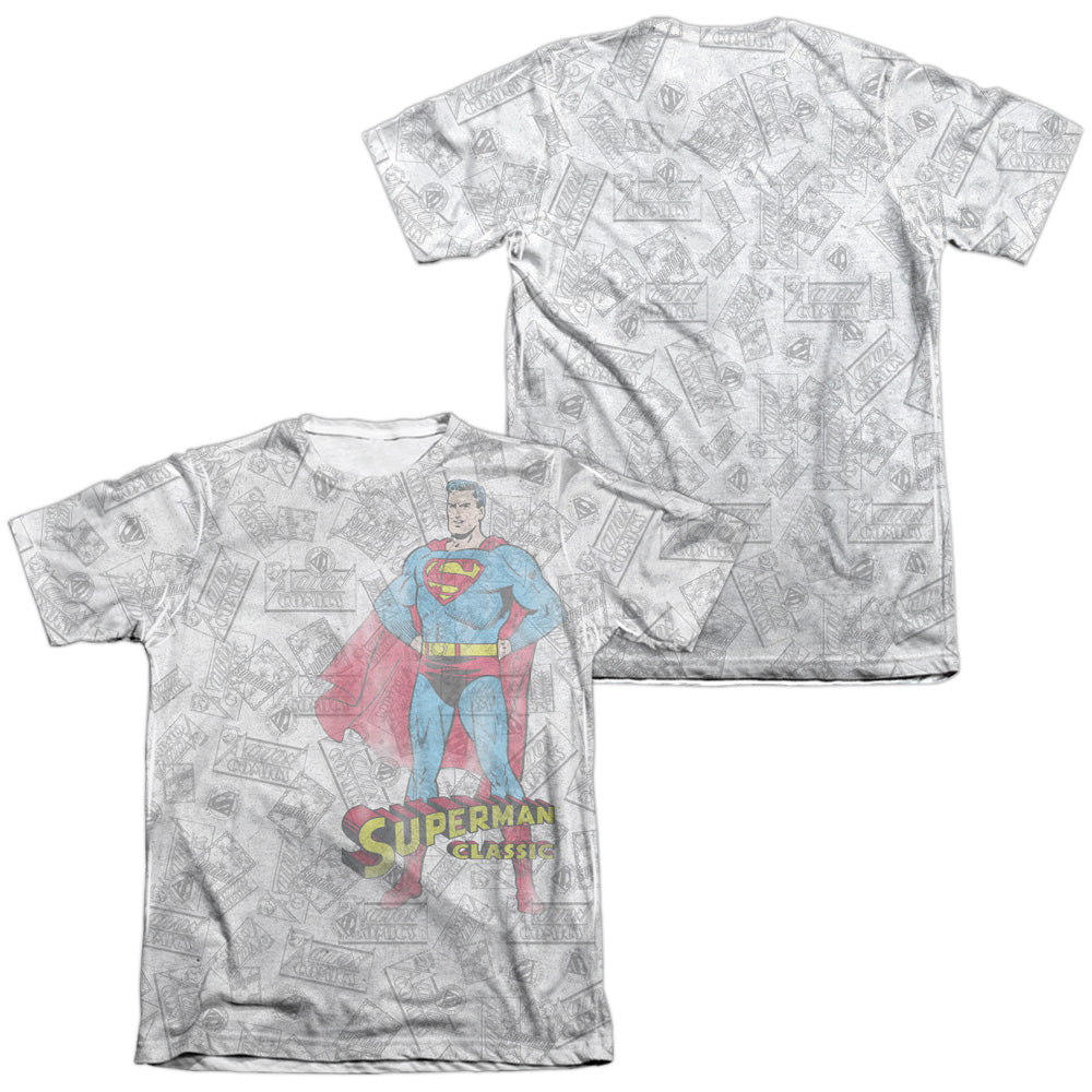 Superman - Classic (Front/back Print) - Adult 65/35 Poly/cotton Short Sleeve Tee - White T-shirt