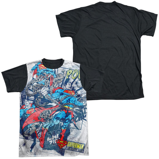 Superman - Break Free - Short Sleeve Adult White Front Black Back   - White T-shirt