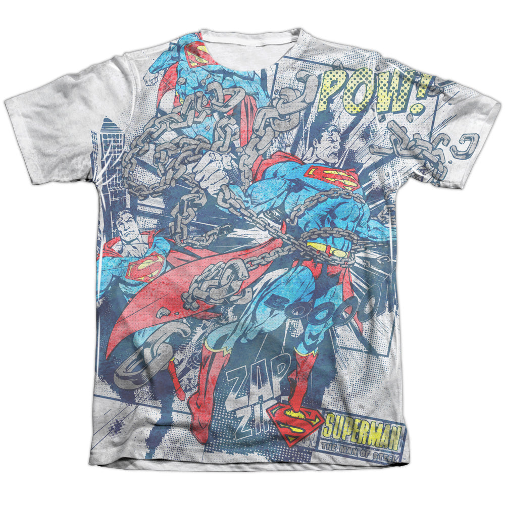 Superman - Break Free - Adult 65/35 Poly/cotton Short Sleeve Tee - White T-shirt