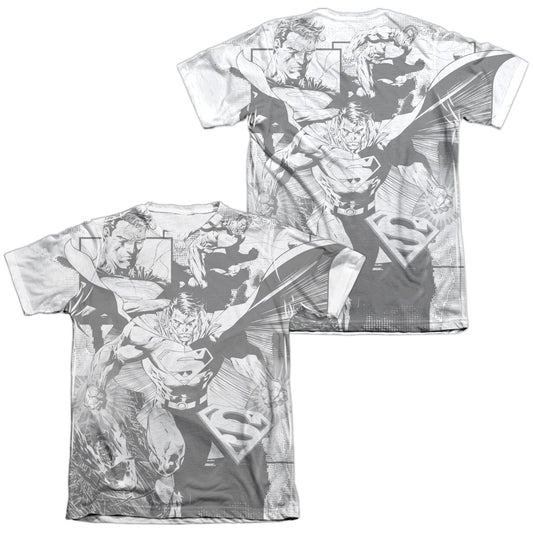 Superman - Power Within (Front/back Print) - Adult 65/35 Poly/cotton Short Sleeve Tee - White T-shirt
