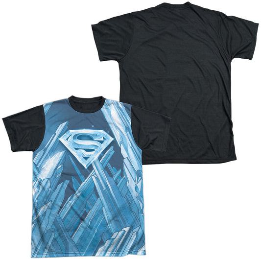 Superman - Solitude - Short Sleeve Adult White Front Black Back   - White T-shirt