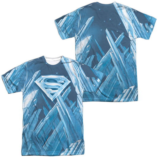 Superman - Solitude (Front/back Print) -  Short Sleeve Adult 100% Poly Crew - White T-shirt