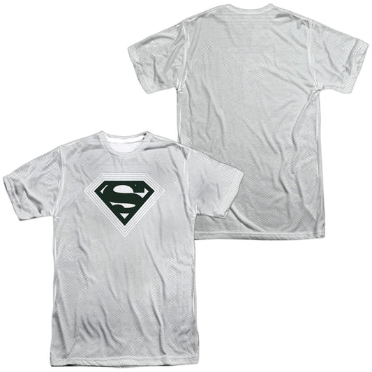 Superman - Optical Stripes - Short Sleeve Adult Poly Crew - White T-shirt