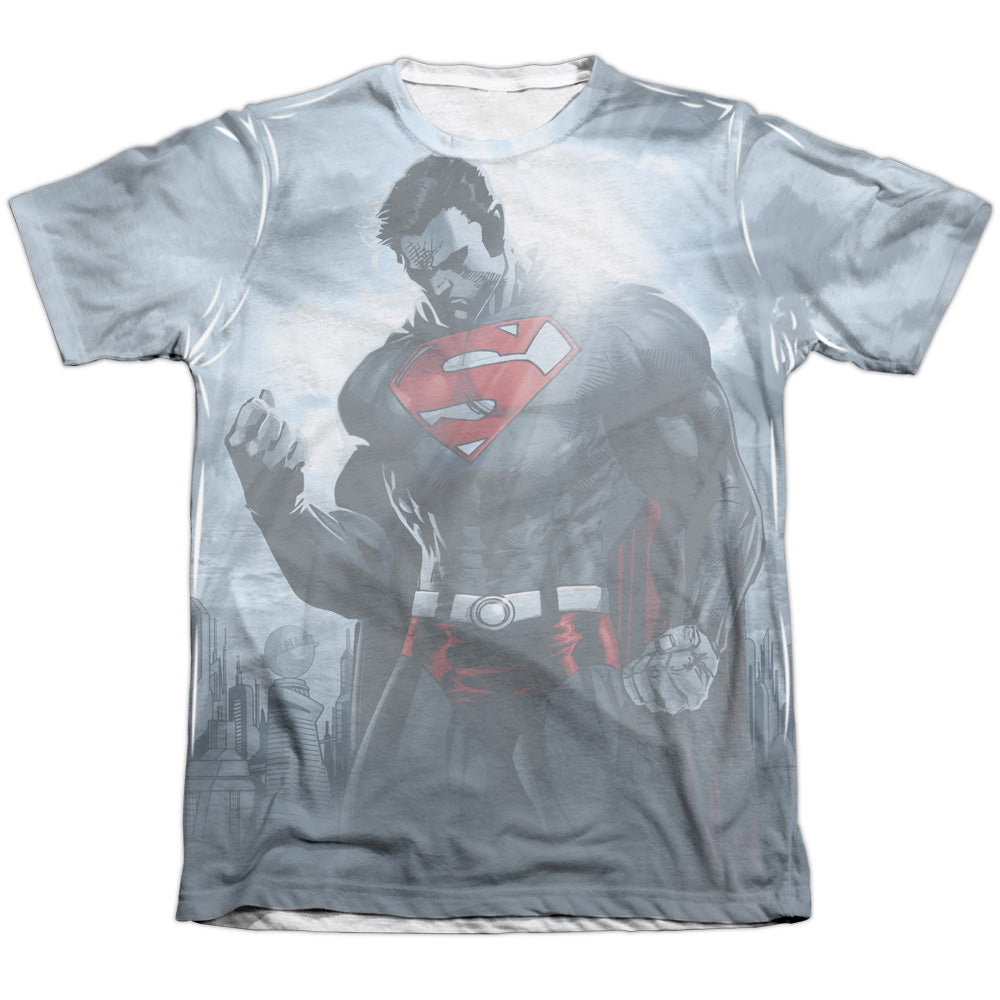 Superman - Light Of The Sun - Adult 65/35 Poly/cotton Short Sleeve Tee - White T-shirt