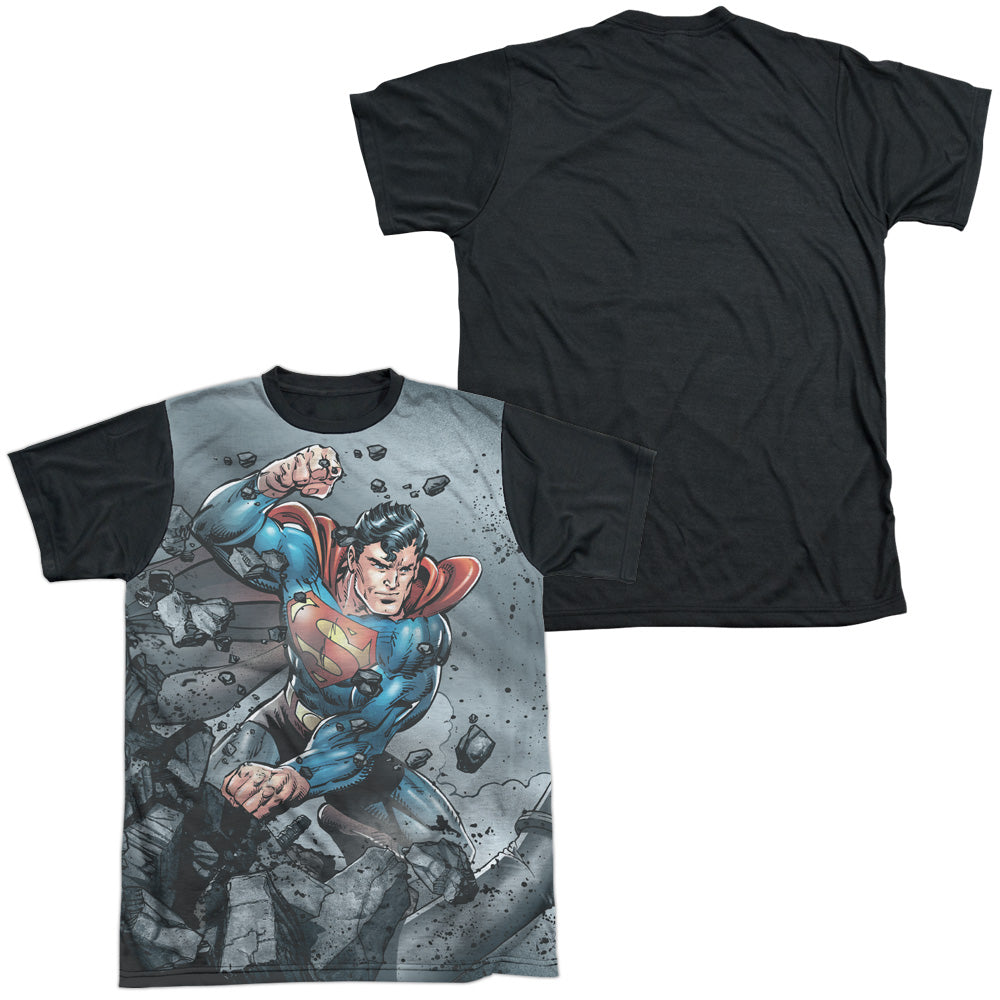 Superman - Superman Vs Doomsday - Short Sleeve Adult White Front Black Back   - White T-shirt