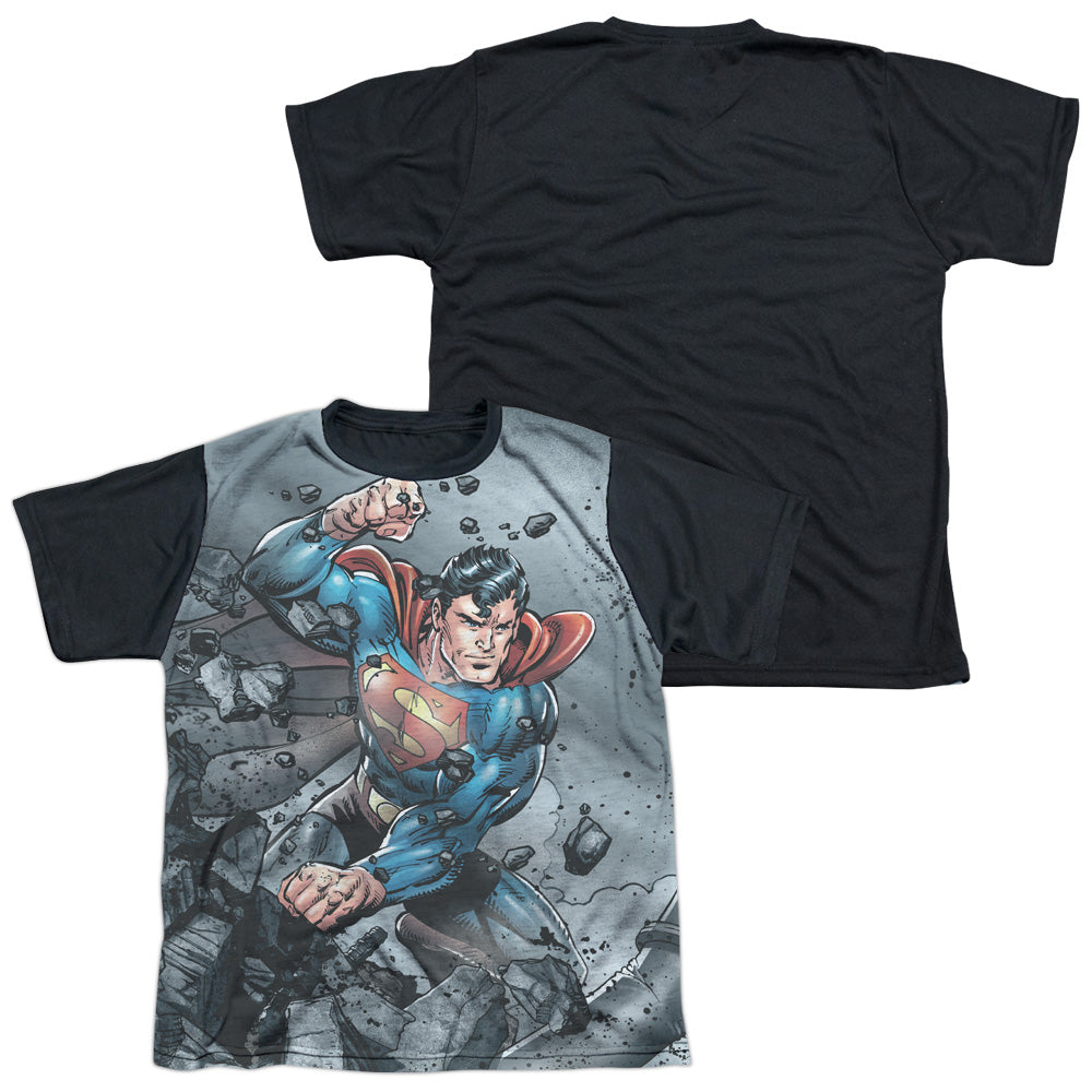 Superman - Superman Vs Doomsday - Short Sleeve Youth White Front Black Back   - White T-shirt