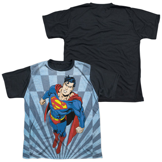 Superman - Super Climb - Short Sleeve Youth White Front Black Back   - White T-shirt